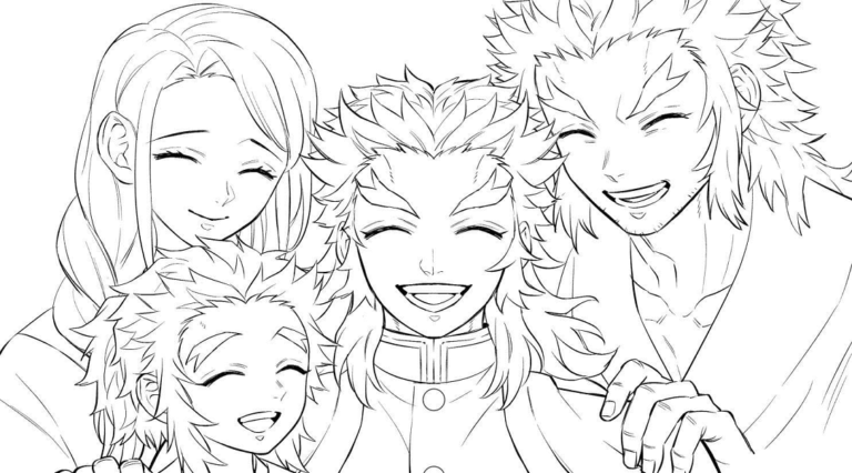 Kyojuro Rengoku Coloring Pages Printable for Free Download