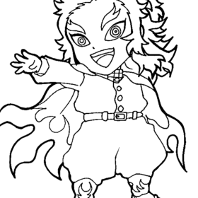 Kyojuro Rengoku Coloring Pages Printable for Free Download