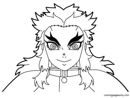 Kyojuro Rengoku Coloring Pages Printable for Free Download