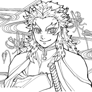 Kyojuro Rengoku Coloring Pages Printable for Free Download