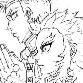 Kyojuro Rengoku Coloring Pages Printable for Free Download