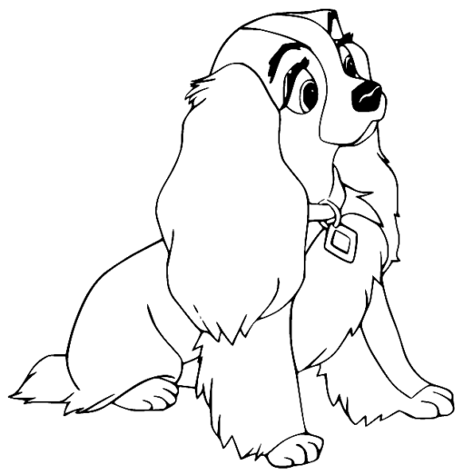 Lady and the Tramp Coloring Pages Printable for Free Download