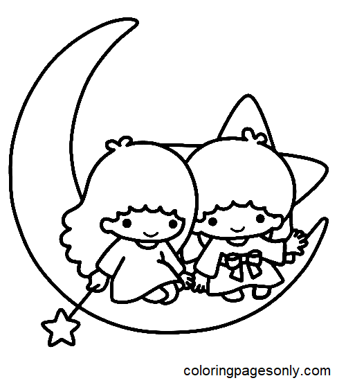 Little Twin Stars Coloring Pages Printable for Free Download