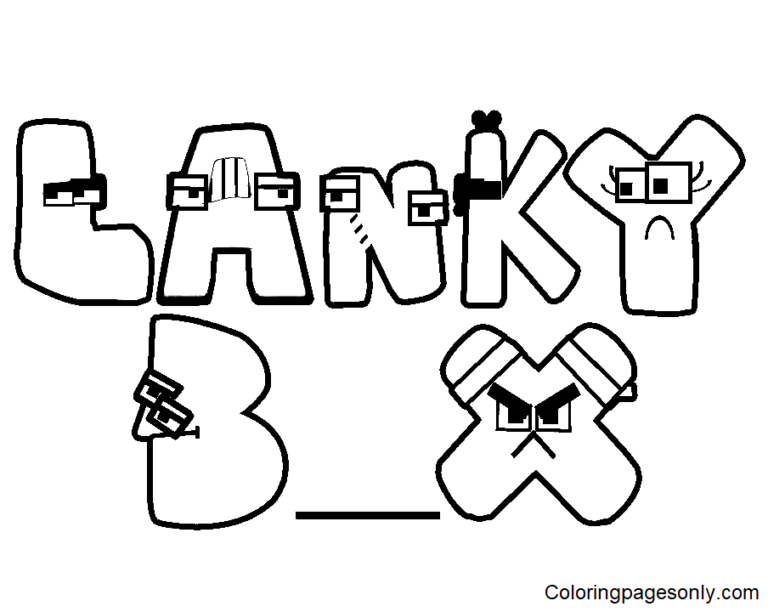 LankyBox Coloring Pages Printable for Free Download