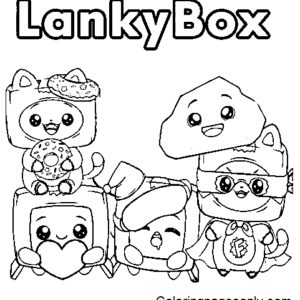 Desenho e Imagem Lankybox Lápis para Colorir e Imprimir Grátis