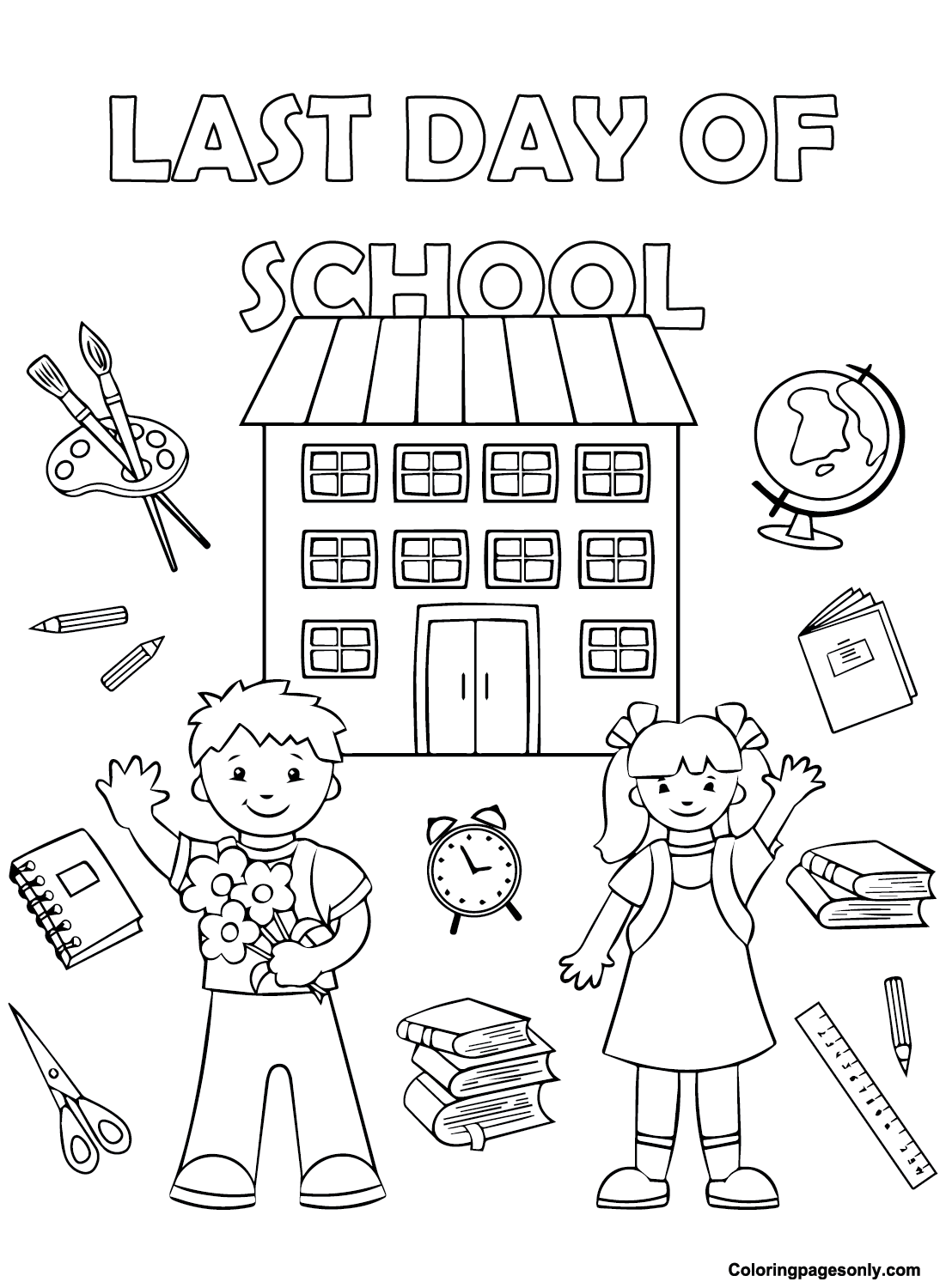 Coloring Pages For The Last Day Of School