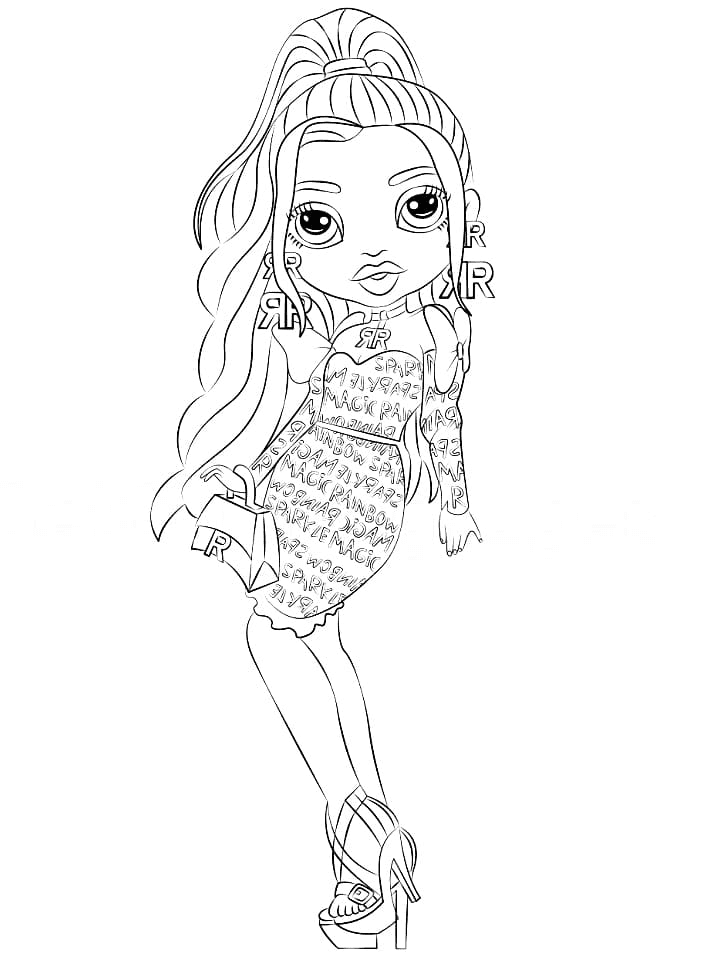 rainbow black and white coloring page