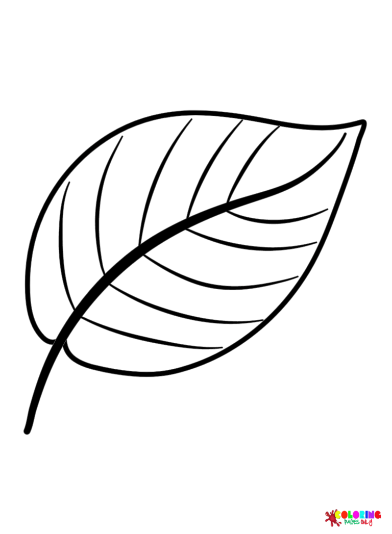 Leaves Coloring Pages Printable for Free Download