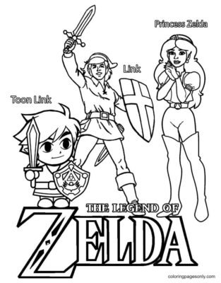 Zelda Coloring Pages Printable for Free Download