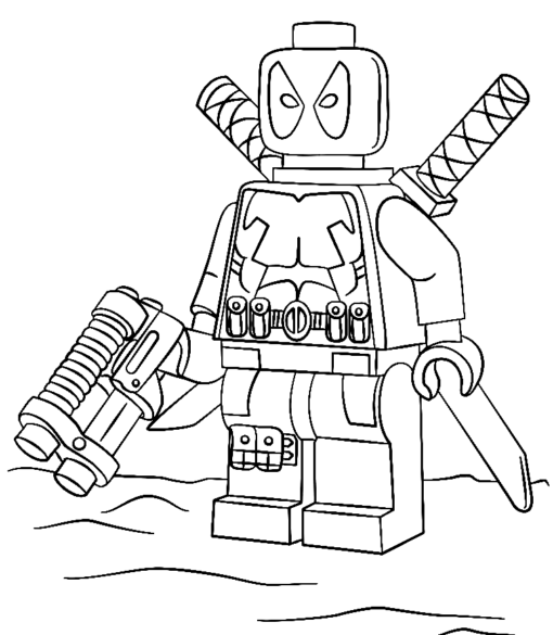 Deadpool Coloring Pages Printable for Free Download