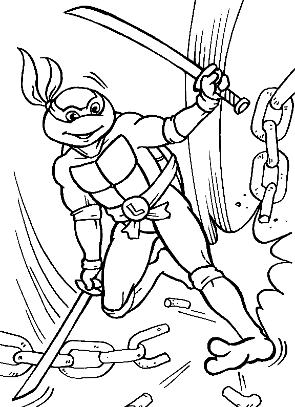 Ninja Turtles Coloring Pages Printable for Free Download