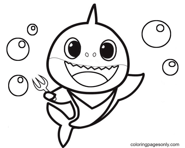 Baby Shark Coloring Pages Printable for Free Download