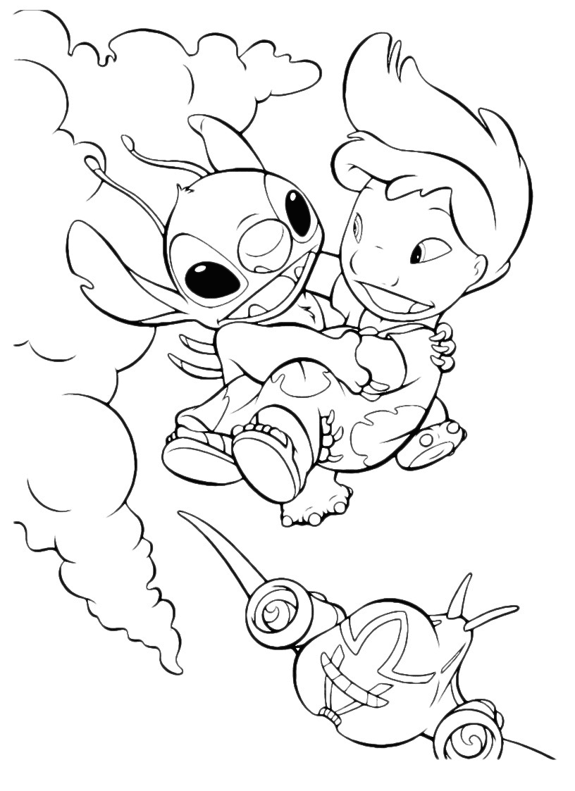 Lilo and Stitch coloring for children - Lilo and Stitch Kids Coloring Pages
