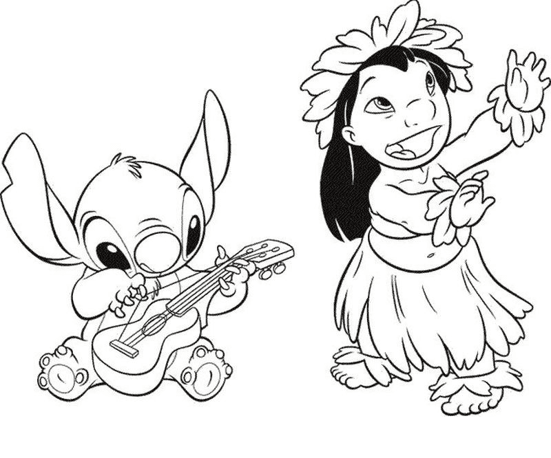 Lilo and Stitch coloring pages for children - Lilo and Stitch Kids Coloring  Pages