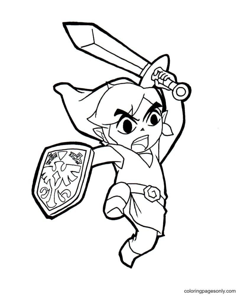 printable zelda coloring pages