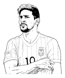 Lionel Messi Coloring Pages Printable for Free Download