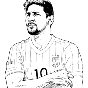 Lionel Messi Coloring Pages Printable for Free Download