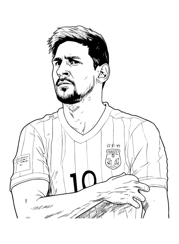 Lionel Messi Coloring Pages Printable for Free Download