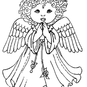 Christmas Angels Coloring Pages Printable for Free Download