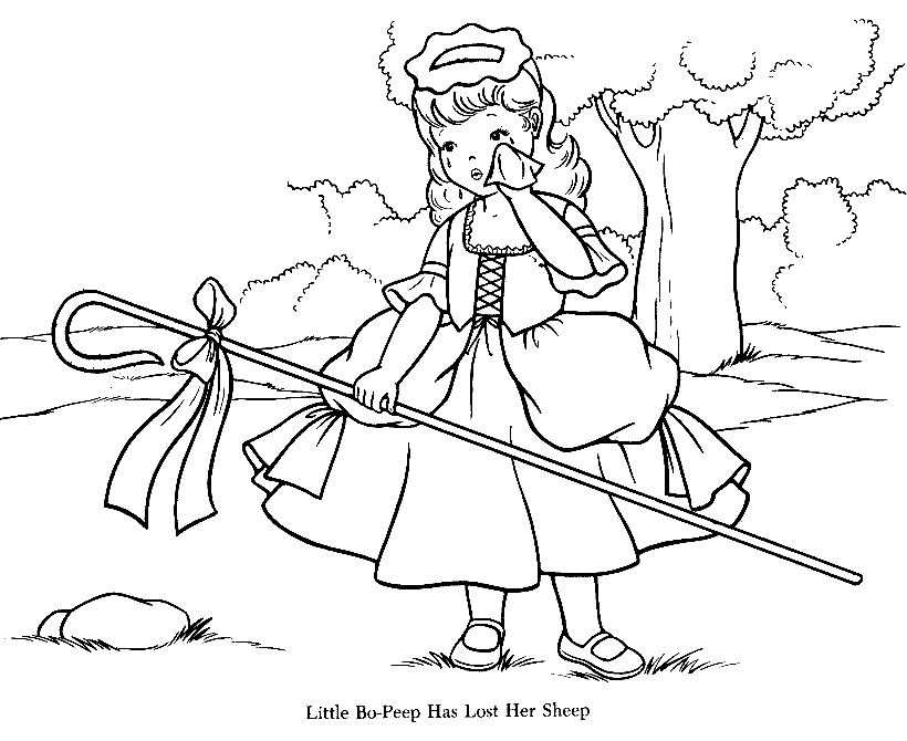 Bo Peep Coloring Pages Printable for Free Download