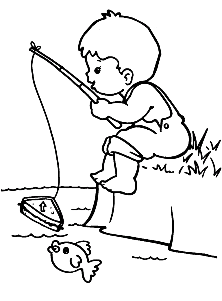 Fishing Coloring Pages Printable for Free Download