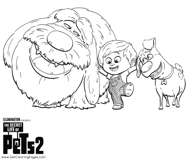 The Secret Life of Pets Coloring Pages Printable for Free Download