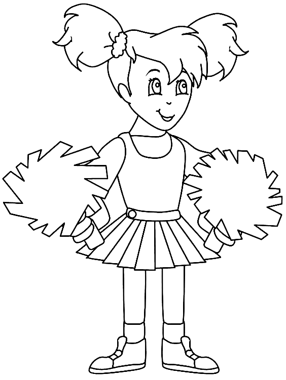 Cheerleading Coloring Pages Printable for Free Download