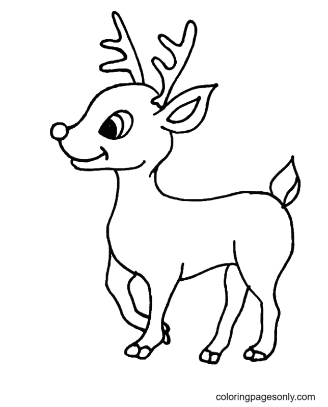 Rudolph Coloring Pages Printable for Free Download