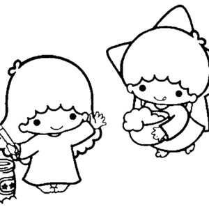 Little Twin Stars Coloring Pages Printable for Free Download