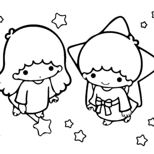 Little Twin Stars Coloring Pages Printable for Free Download