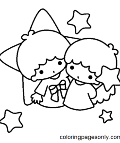 Little Twin Stars Coloring Pages Printable for Free Download