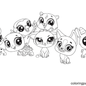 zoe littlest pet shop coloring page