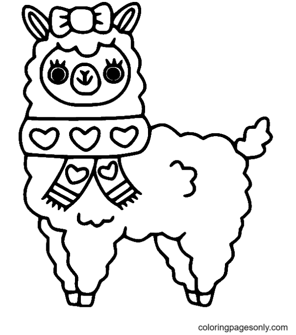 Llama Coloring Pages Printable for Free Download