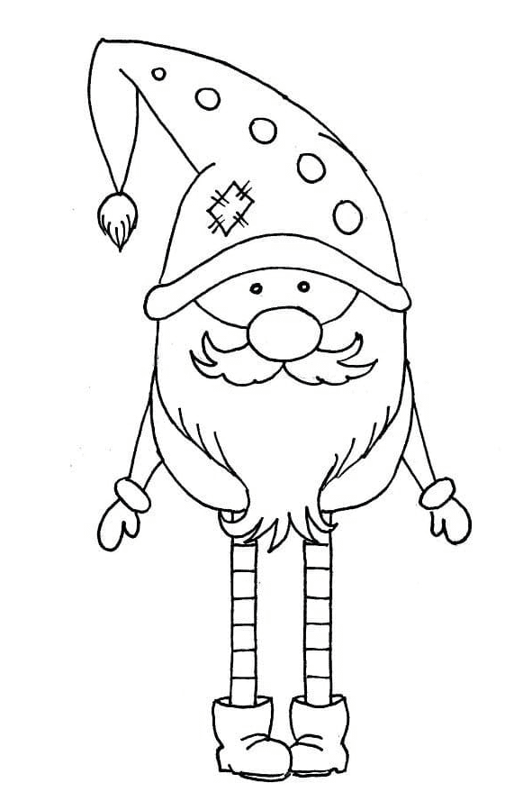 Gnome Coloring Pages Printable for Free Download