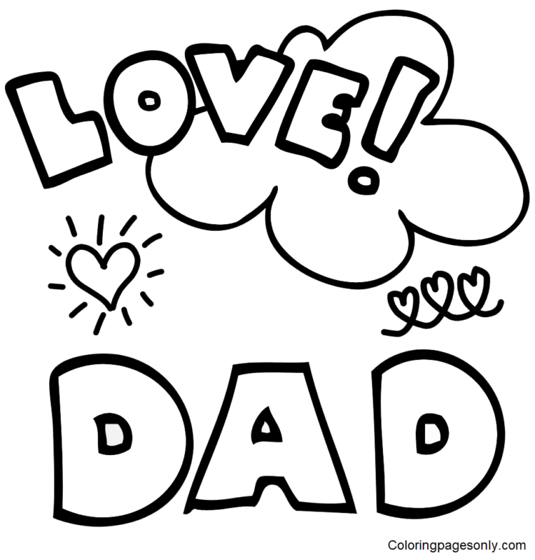 Father's Day Coloring Pages Printable for Free Download