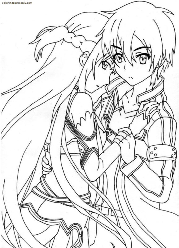Asuna Coloring Pages Printable for Free Download