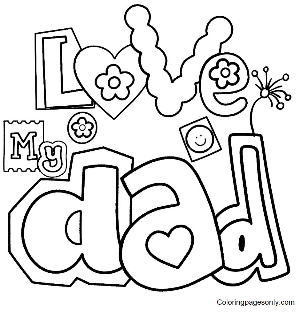 Father's Day Coloring Pages Printable for Free Download