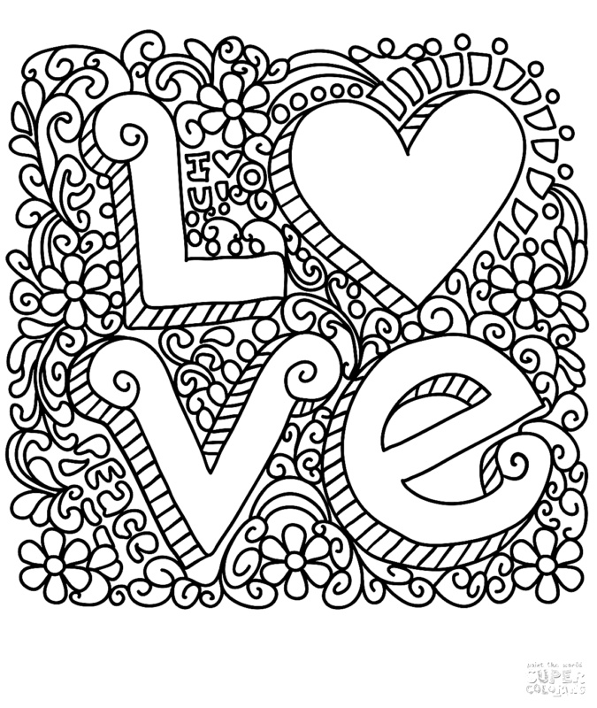 Love Coloring Pages Printable for Free Download