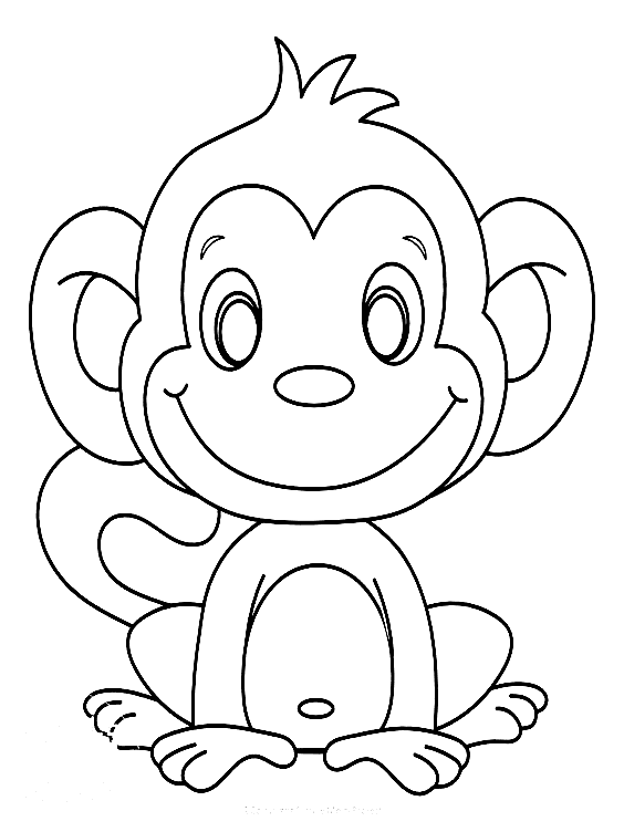 Baboon Monkey coloring page | Free Printable Coloring Pages