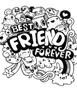 20+ Best Friends Coloring Page