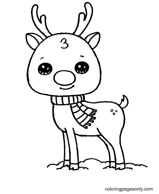 Rudolph Coloring Pages Printable for Free Download