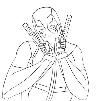 Deadpool Coloring Pages Printable for Free Download