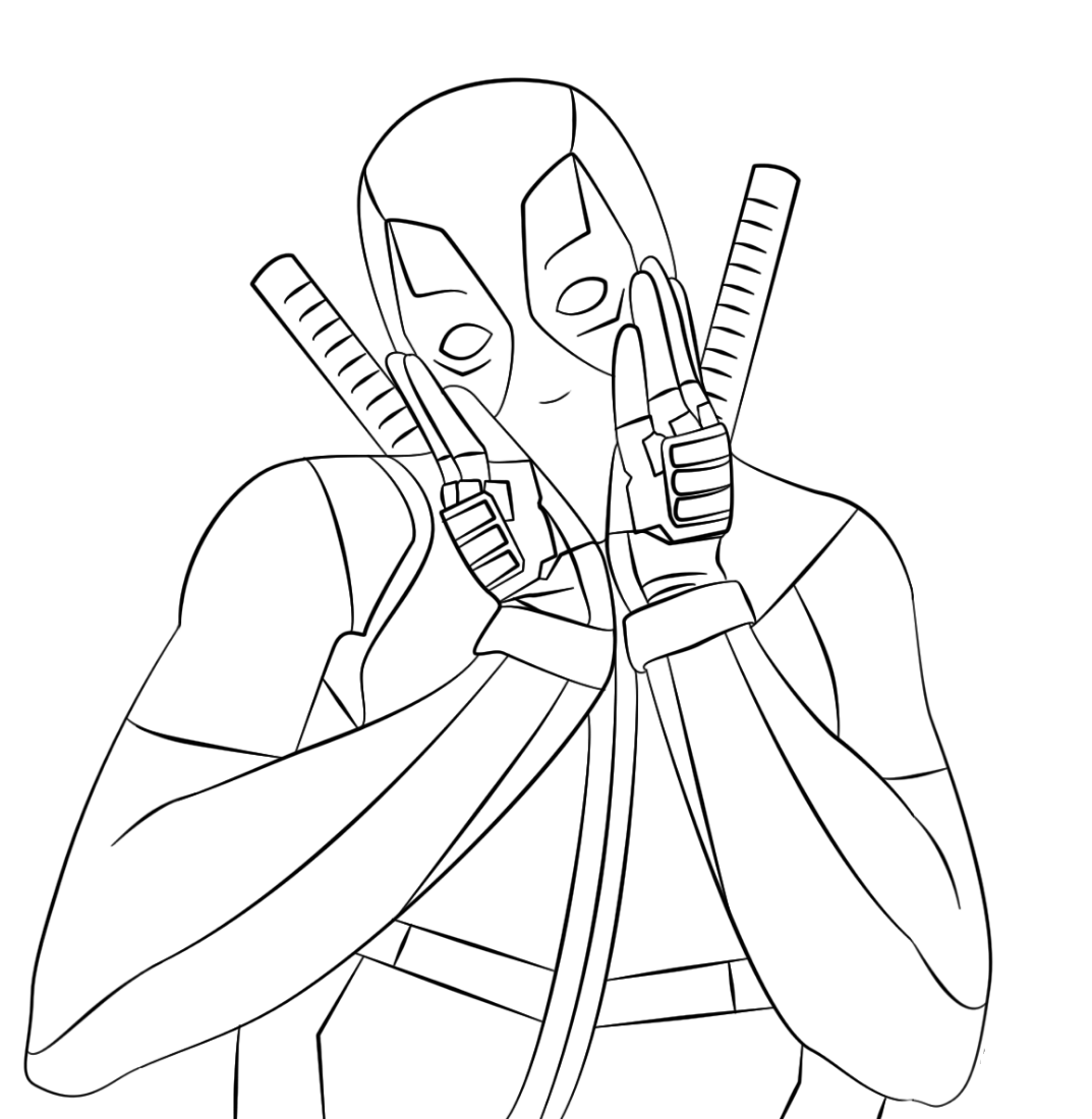 Deadpool Coloring Pages Printable For Free Download   Lovely Deadpool0 