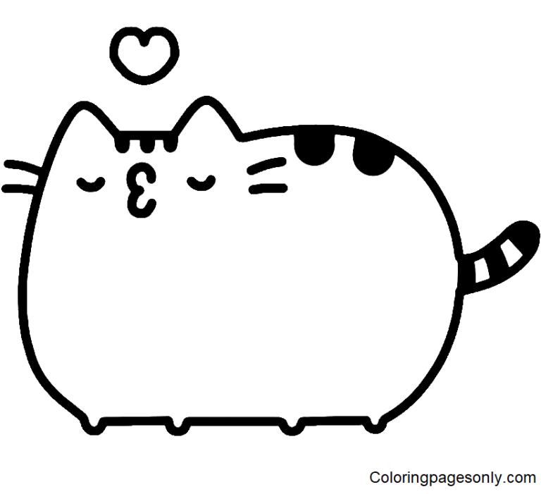 Pusheen Coloring Pages Printable for Free Download