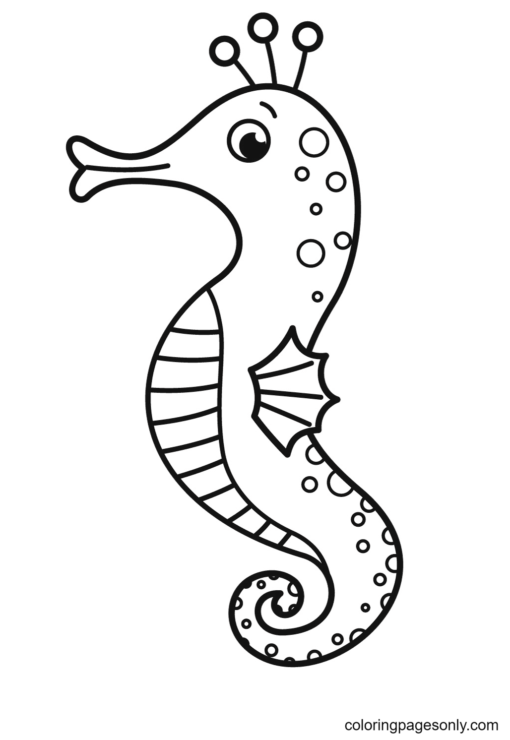 Seahorse Coloring Pages Printable for Free Download