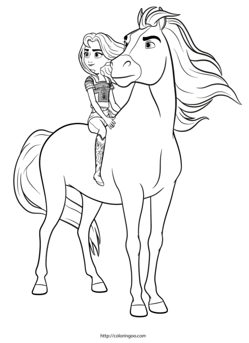 Spirit Riding Free Coloring Pages Printable for Free Download