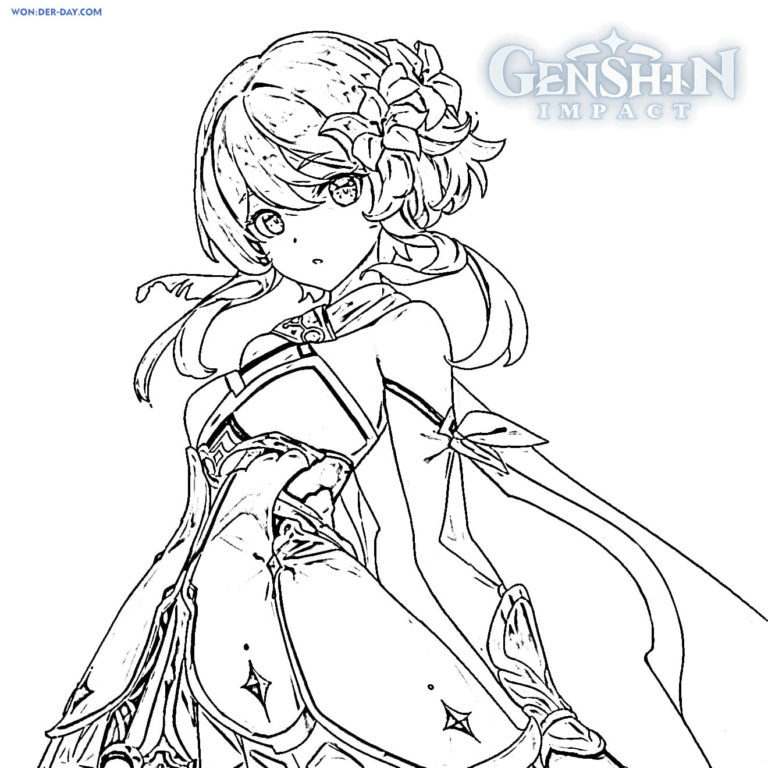 Genshin Impact Coloring Pages Printable for Free Download