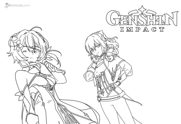 Genshin Impact Coloring Pages Printable for Free Download