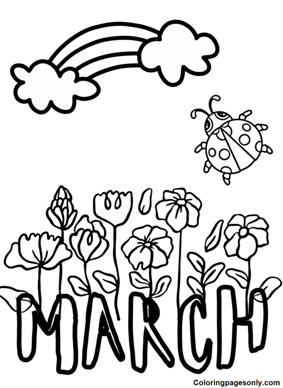 March Coloring Pages Printable for Free Download