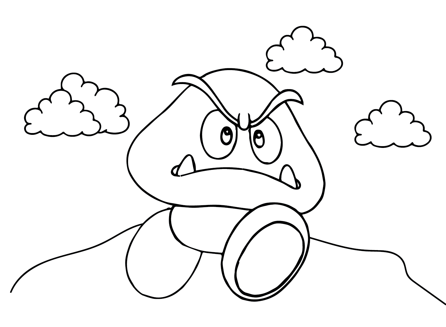 Goomba Coloring Pages Printable for Free Download